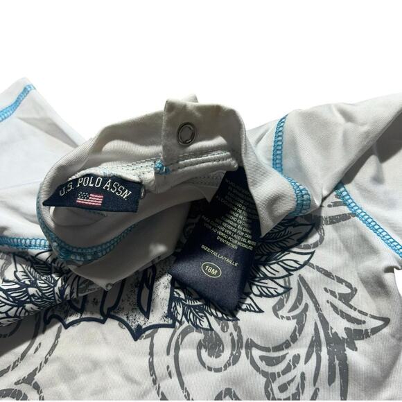U.S. Polo Assn. Tattoo Grunge Graphic Baby Swim Tee - Picture 3 of 3